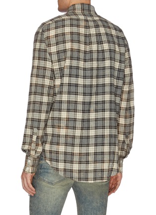 Back View - Click To Enlarge - FAITH CONNEXION - Bleached check plaid flannel shirt