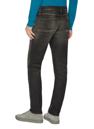 Back View - Click To Enlarge - DENHAM - 'Razor' paint splatter slim fit jeans