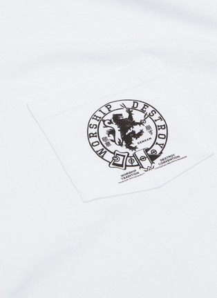  - DENHAM - 'Blazon' logo print chest pocket T-shirt