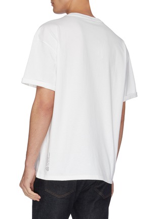 Back View - Click To Enlarge - DENHAM - 'Blazon' logo print chest pocket T-shirt