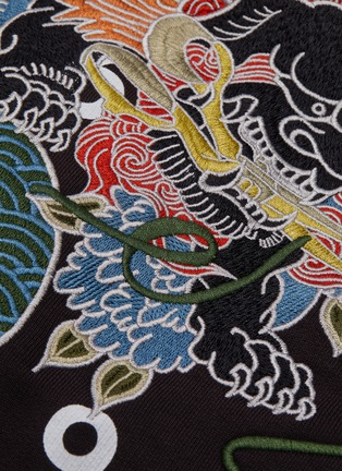  - DENHAM - Lion embroidered coordinate print sweatshirt