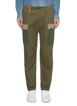 Main View - Click To Enlarge - DENHAM - 'Nato' patchwork cargo pockets twill pants
