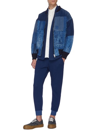 Figure View - Click To Enlarge - FDMTL - Boro patchwork bomber jacket