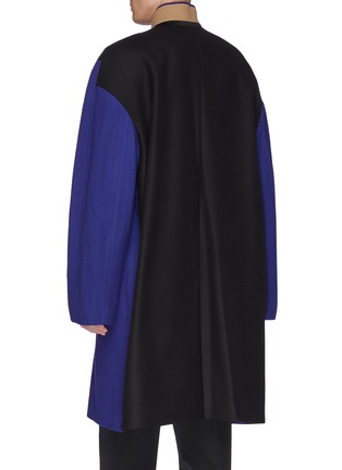 Back View - Click To Enlarge - HAIDER ACKERMANN - Contrast collar oversized coat