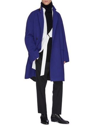 Figure View - Click To Enlarge - HAIDER ACKERMANN - Contrast collar oversized coat