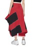 Back View - Click To Enlarge - SIRLOIN - 'T-Rousers' geometric colourblock skirt overlay culottes