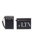 Main View - Click To Enlarge - VALENTINO GARAVANI - Valentino Garavani 'VLTN' logo print leather neck pouch set