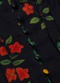 Detail View - Click To Enlarge - OSCAR DE LA RENTA - Colourblock sash tie neck botanical print silk dress