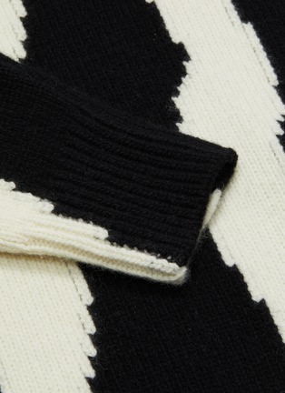  - OSCAR DE LA RENTA - Abstract jacquard virgin wool-cashmere sweater