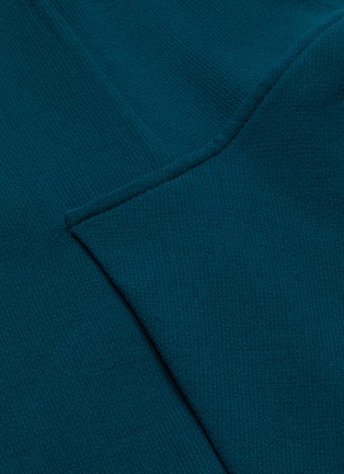 Detail View - Click To Enlarge - OSCAR DE LA RENTA - Notched collar virgin wool blend crepe peplum dress