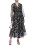 Figure View - Click To Enlarge - OSCAR DE LA RENTA - Floral embroidered tulle dress