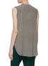 Back View - Click To Enlarge - OSCAR DE LA RENTA - Circle stripe print silk crepe sleeveless blouse
