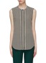Main View - Click To Enlarge - OSCAR DE LA RENTA - Circle stripe print silk crepe sleeveless blouse