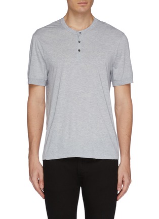 Main View - Click To Enlarge - JAMES PERSE - Cotton-cashmere Henley T-shirt