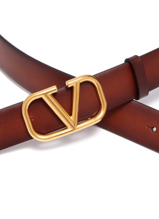Detail View - Click To Enlarge - VALENTINO GARAVANI - Valentino Garavani 'VLOGO' buckle leather belt
