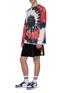Figure View - Click To Enlarge - JUST DON - Slogan graphic print tie dye effect long sleeve T-shirt