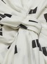 Detail View - Click To Enlarge - OSCAR DE LA RENTA - Knot front drape geometric stripe print shirt dress