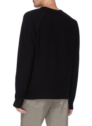 Back View - Click To Enlarge - JAMES PERSE - Waffle knit raglan sweater