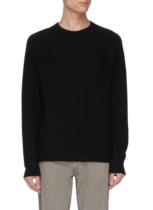 Main View - Click To Enlarge - JAMES PERSE - Waffle knit raglan sweater