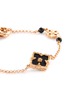 Detail View - Click To Enlarge - BUCCELLATI - Opera Color' onyx rose gold floral station bracelet