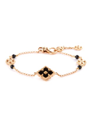 Main View - Click To Enlarge - BUCCELLATI - Opera Color' onyx rose gold floral station bracelet