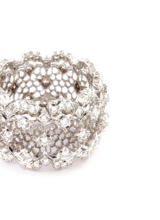 Detail View - Click To Enlarge - BUCCELLATI - Tulle' diamond White gold openwork ring