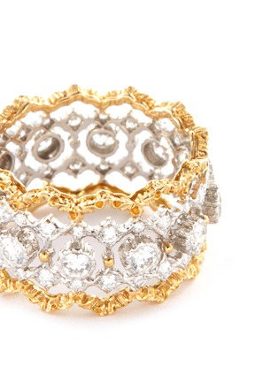 Detail View - Click To Enlarge - BUCCELLATI - 'Rombi Eternelle' diamond gold openwork ring