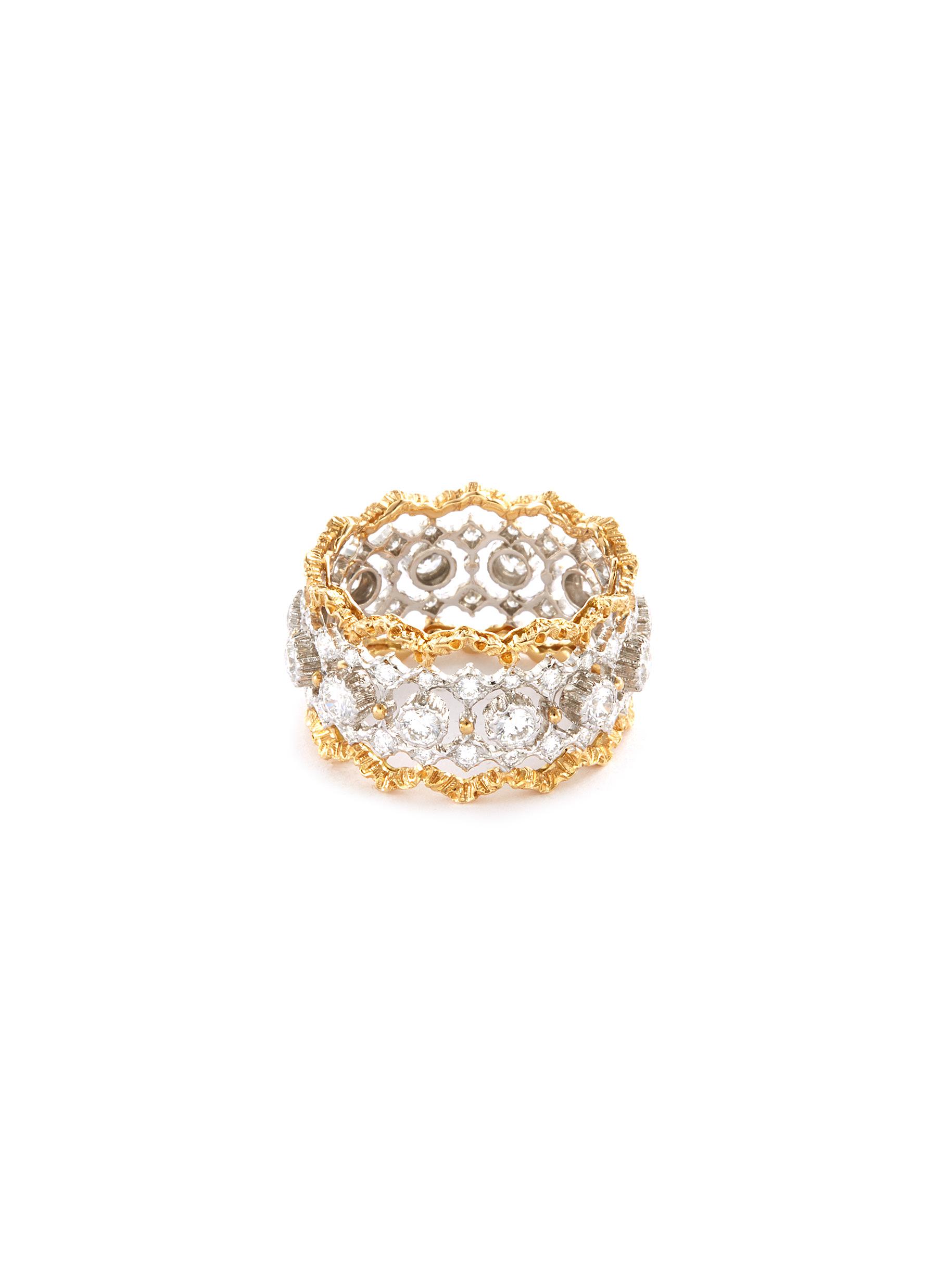 ’Rombi Eternelle’ diamond gold openwork ring