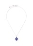 Main View - Click To Enlarge - BUCCELLATI - Opera Color' lapis lazuli white gold floral pendant necklace