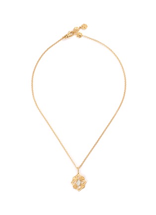 Main View - Click To Enlarge - BUCCELLATI - Opera' diamond gold floral pendant necklace