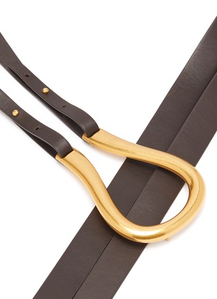 Detail View - Click To Enlarge - BOTTEGA VENETA - Horseshoe buckle leather belt