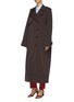 Front View - Click To Enlarge - BOTTEGA VENETA - Contrast belted oversized trench coat