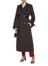 Figure View - Click To Enlarge - BOTTEGA VENETA - Contrast belted oversized trench coat