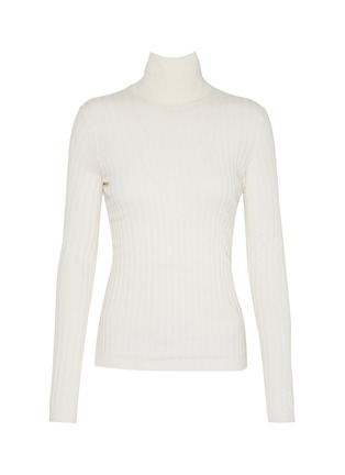 Main View - Click To Enlarge - BOTTEGA VENETA - Sheer rib knit turtleneck sweater