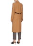 Back View - Click To Enlarge - BOTTEGA VENETA - Belted back notched lapel wool coat