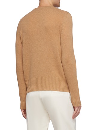 Back View - Click To Enlarge - BOTTEGA VENETA - Woven effect panel cashmere blend sweater