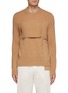 Main View - Click To Enlarge - BOTTEGA VENETA - Woven effect panel cashmere blend sweater