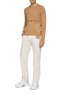 Figure View - Click To Enlarge - BOTTEGA VENETA - Woven effect panel cashmere blend sweater
