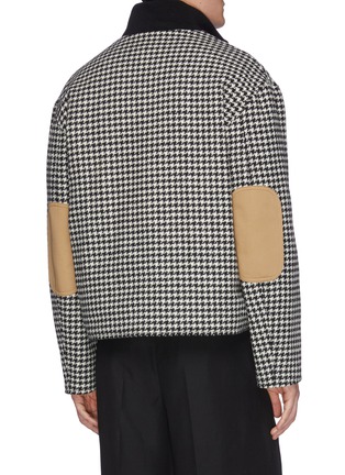 Back View - Click To Enlarge - LOEWE - Contrast patch pocket wool houndstooth jacket
