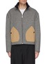 Main View - Click To Enlarge - LOEWE - Contrast patch pocket wool houndstooth jacket