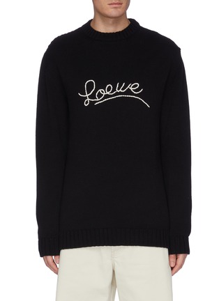 Main View - Click To Enlarge - LOEWE - Logo embroidered sweater