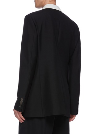 Back View - Click To Enlarge - LOEWE - Contrast peaked lapel wool-blend tuxedo blazer