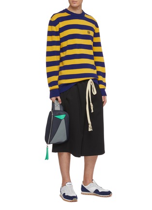 Figure View - Click To Enlarge - LOEWE - Anagram embroidered stripe sweater