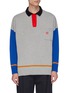 Main View - Click To Enlarge - LOEWE - Colourblock wool-cashmere polo sweater