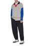 Figure View - Click To Enlarge - LOEWE - Colourblock wool-cashmere polo sweater
