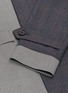  - LOEWE - Check plaid panel herringbone asymmetric hem coat