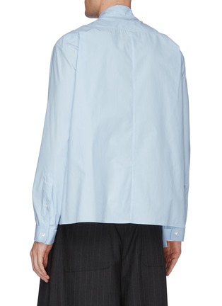 Back View - Click To Enlarge - LOEWE - Staggered hem oversized asymmetric bib shirt
