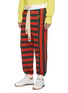 Front View - Click To Enlarge - LOEWE - Anagram embroidered stripe knit jogging pants