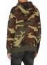Back View - Click To Enlarge - R13 - Distressed border camouflage jacquard cashmere knit hoodie