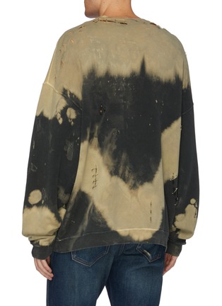 Back View - Click To Enlarge - R13 - Logo skull graphic print distressed oversized sweatshirt